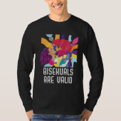 Bisexuals Are Valid Rainbow Pride Bisexuality LGBT T-Shirt (Vorderseite)