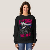 Bisexuals For Space Socialism Liberal Bisexual Pri Sweatshirt (Vorne ganz)