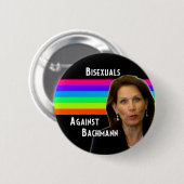 Bisexuals gegen Bachmann Knopf Button (Vorne & Hinten)