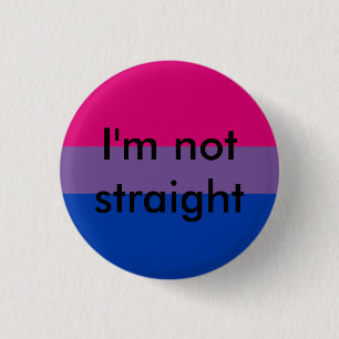 Bisexualstolz bin ich nicht gerades Button