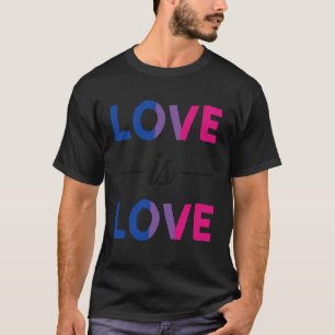 Bisexuell Bi Stolz Flagge Farben Liebe ist Liebe T-Shirt