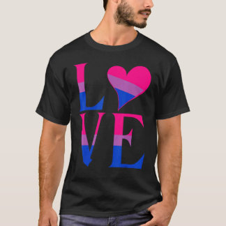 Bisexuell Bi Stolz Flagge Liebe Unterstützung Männ T-Shirt
