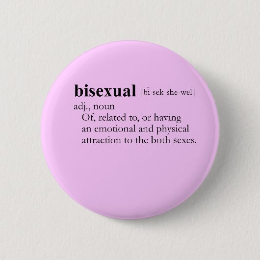 BISEXUELL (Definition) Button (Vorderseite)
