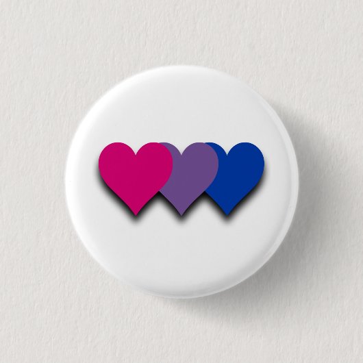 Bisexuell-Fahne-Button Button (Vorderseite)