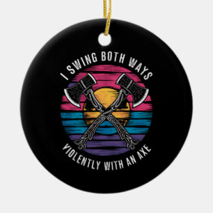 Bisexuell ich schwinge auf beiden Seiten Axt Lusti Keramik Ornament
