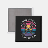 Bisexuell ich schwinge beide Wege als Funny-Bi-Pri Magnet (Vorderseite/Rückseite)