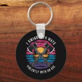 Bisexuell ich schwinge beide Wege als Funny-Bi-Pri Schlüsselanhänger (Vorderseite)