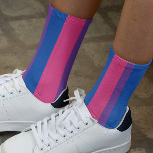 Bisexuell überall in rosa blaue Lila Flagge Socken