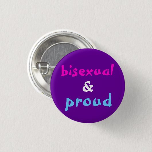 Bisexuell und stolz button (Vorne & Hinten)