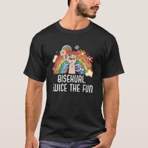 Bisexuell zweimal der Spaß Regenbogen Pride Bisexu T-Shirt