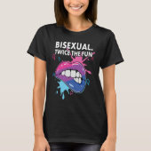 Bisexuell zweimal der Spaß Regenbogen Pride Bisexu T-Shirt (Vorderseite)