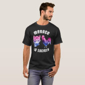 Bisexuelle Bedrohung der Gesellschaft T-Shirt (Vorne ganz)