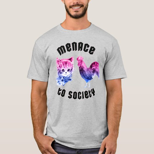 Bisexuelle Bedrohung der Gesellschaft T-Shirt (Vorderseite)