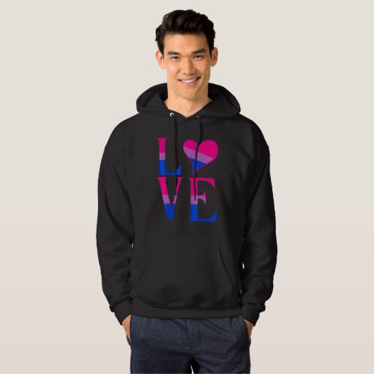 Bisexuelle Bi Prilag Liebe Unterstützung Männer Ju Hoodie (Vorne ganz)