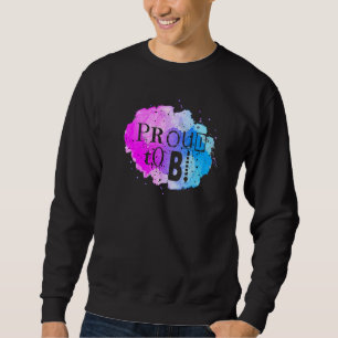 Bisexuelle Bi-Prix-Flagge Wasserfarbe stolz auf Bi Sweatshirt
