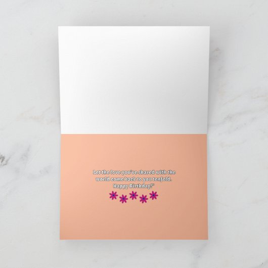 Bisexuelle Blume Geburtskarte Karte (Innenseite)