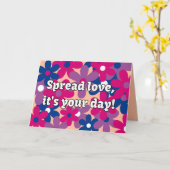 Bisexuelle Blume Geburtskarte Karte (Gelbe Blume)