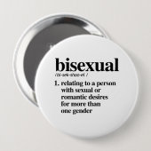 Bisexuelle Definition - definierte LGBTQ-Begriffe Button (Vorne & Hinten)