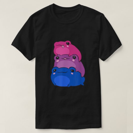 Bisexuelle Fahne Farbfrösche Subtile Bi Pride LGBT T-Shirt (Design vorne)