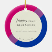 Bisexuelle Fahne Fest Geschenk des Himmels Keramik Ornament (Hinten)