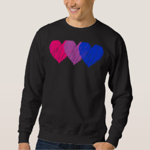 Bisexuelle Fahne Herz Liebe LGBT Bi Pride Sweatshirt