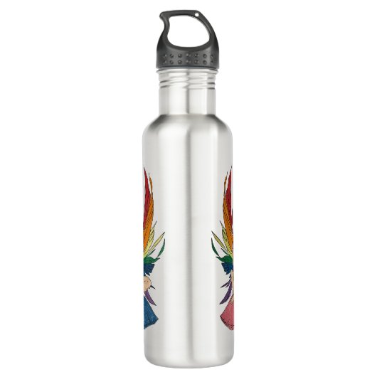 Bisexuelle Fee Edelstahlflasche (Rückseite)