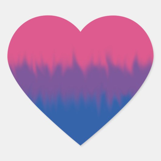 Bisexuelle Flag-Aufkleber Herz-Aufkleber (Vorderseite)
