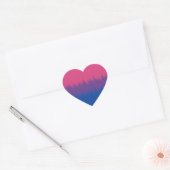 Bisexuelle Flag-Aufkleber Herz-Aufkleber (Umschlag)