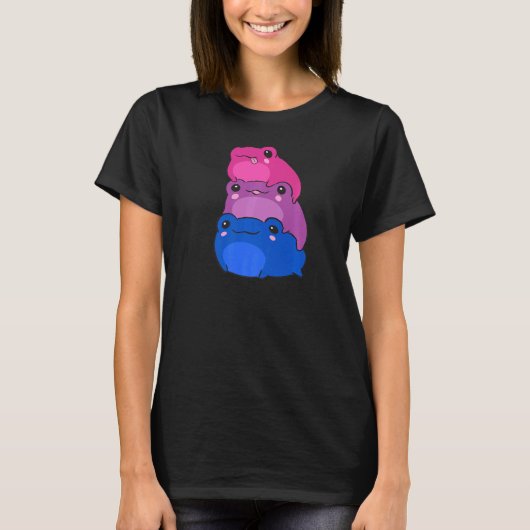Bisexuelle Flag Farbe Frösche Subtle Bi Pride Lgbt T-Shirt (Vorderseite)
