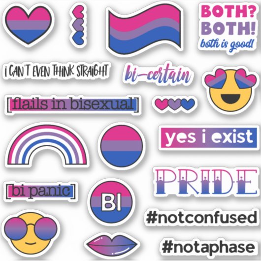 Bisexuelle Flag-Memos Aufkleber (Vorderseite)