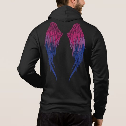 Bisexuelle Flagge - Engel Wings Hoodie (Rückseite)