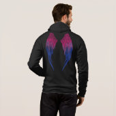Bisexuelle Flagge - Engel Wings Hoodie (Schwarz voll)