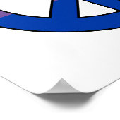 Bisexuelle Flagge Friedenszeichen Plakat (Ecke)