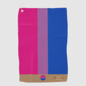 Bisexuelle Flagge & Golfen mit Monogramm / LGBT G Golfhandtuch (Vorderseite)