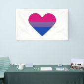 Bisexuelle Flagge Herz Banner (Messeveranstaltung)