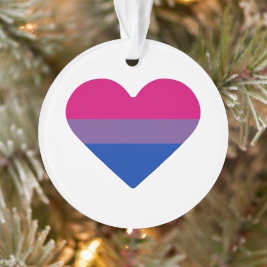 Bisexuelle Flagge Herz Ornament (Baum)