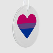 Bisexuelle Flagge Herz Ornament (Vorderseite)