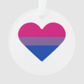 Bisexuelle Flagge Herz Ornament (Vorderseite)