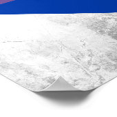 Bisexuelle Flagge Herz Poster (Ecke)