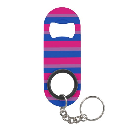 Bisexuelle Flagge Mini Flaschenöffner (Rückseite)