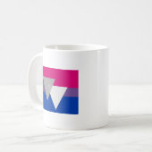 BISEXUELLE FLAGGE ORIGINAL MIT SYMBOL KAFFEETASSE (Vorderseite Links)