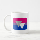 BISEXUELLE FLAGGE ORIGINAL MIT SYMBOL KAFFEETASSE (Links)