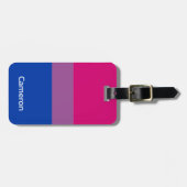 Bisexuelle Flagge Personalisiert Gepäckanhänger (Vorderseite horizontal)