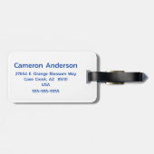 Bisexuelle Flagge Personalisiert Gepäckanhänger (Rückseite horizontal)