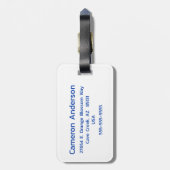 Bisexuelle Flagge Personalisiert Gepäckanhänger (Rückseite vertikal)