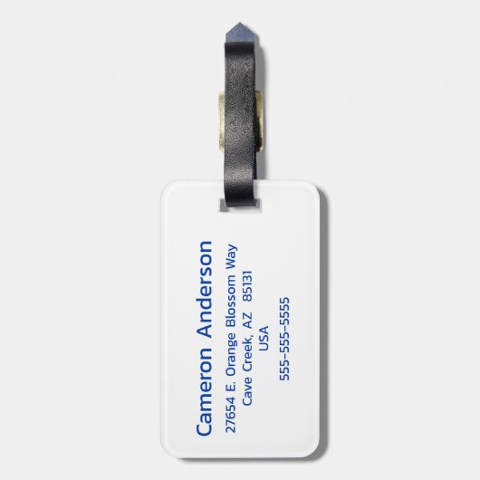 Bisexuelle Flagge Personalisiert Gepäckanhänger (Rückseite vertikal)