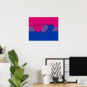 Bisexuelle Flagge Poster (Heimbüro)