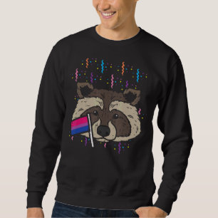 Bisexuelle Flagge Raccoon Pride Month Lgbtq Ally L Sweatshirt