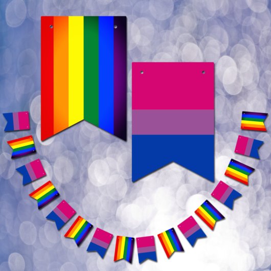 Bisexuelle Flagge & Regenbogenflagge, Stolz/Geschl