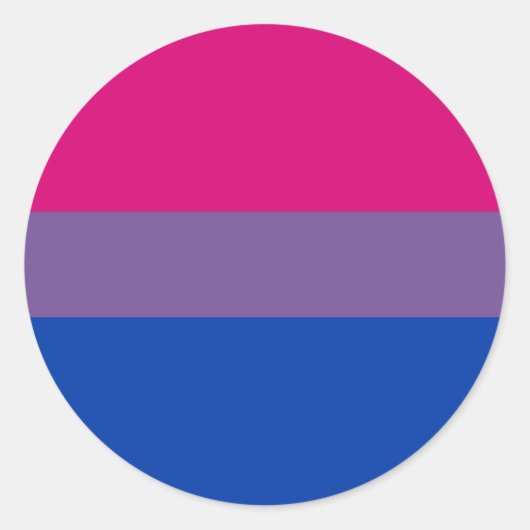 Bisexuelle Flagge Runder Aufkleber (Vorderseite)